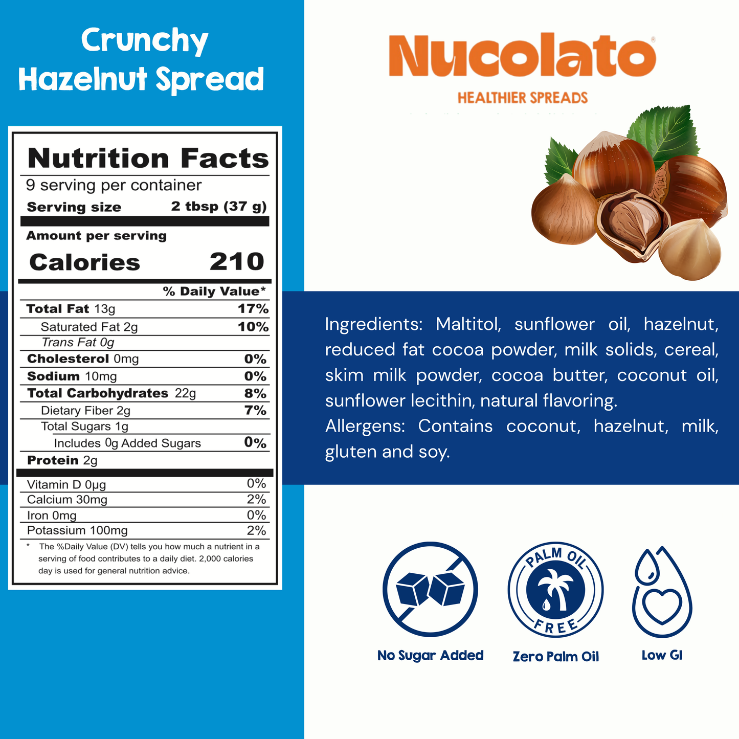 Crunchy Hazelnut Spread | Healthy Snacks, Sugar Free, Keto