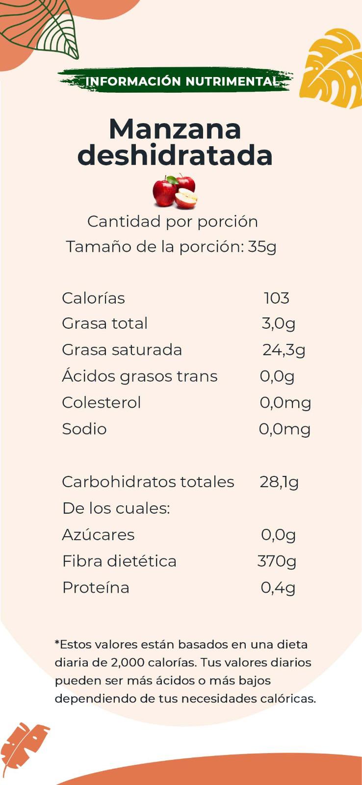 Manzana Deshidratada / Dehydrated Apples
