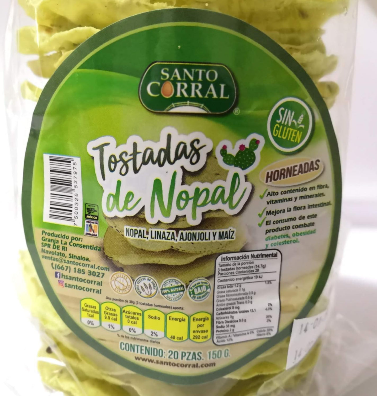 Tostadas Horneadas Nopal - Baked Cacti
