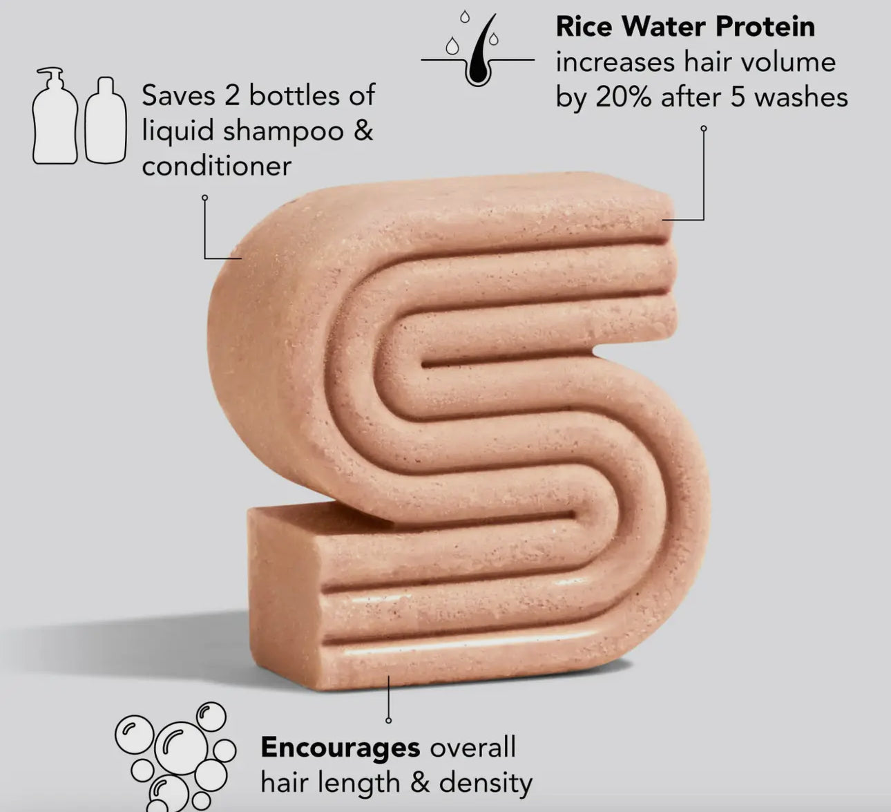 Strengthening solid shampoo (rice water)