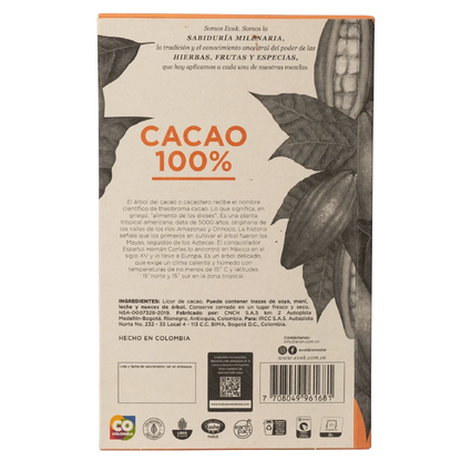 Evok - 100% Cacao Barra Chocolate