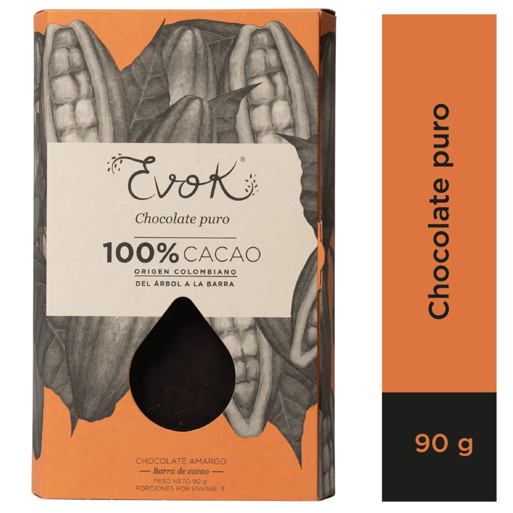 Evok - 100% Cacao Barra Chocolate