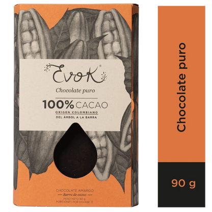 Evok - 100% Cacao Barra Chocolate